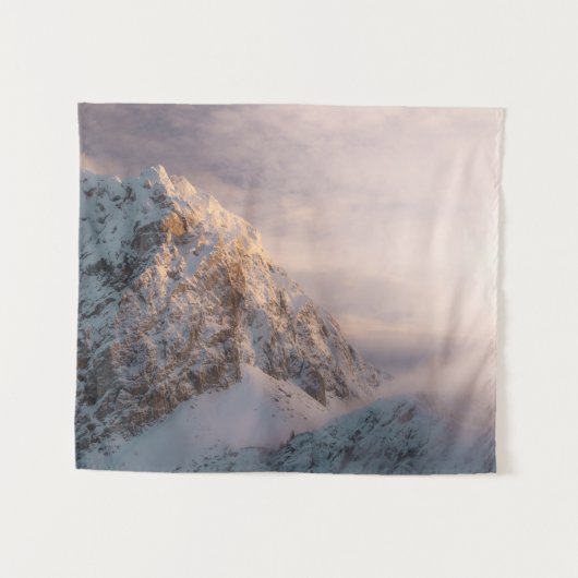 Verbluffend licht en mist op de berg wandkleed (Voorkant (horizontaal))