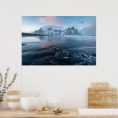 Verbluffend licht in IJsland | Stokksnes, Vestraho Poster (Keuken)