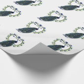 Verbluffend lijst van Peacock en  hartbloem Cadeaupapier (Hoek)