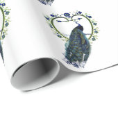 Verbluffend lijst van Peacock en  hartbloem Cadeaupapier (Rol Hoek)