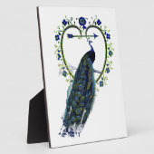 Verbluffend lijst van Peacock en  hartbloem Fotoplaat (Zijkant)