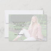 Verbluffend Manuscript 2 de Foto Afstuderen Dank u Bedankkaart (Achterkant)