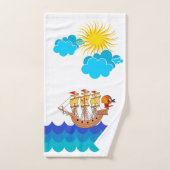 Verbluffend marien ontwerp met een piratenschip bad handdoek (Handdoek)