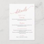 Verbluffend moderne, eenvoudige bruiloft met minim informatiekaartje (Voorkant)