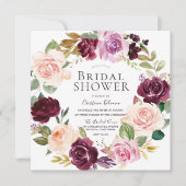 Verbluffend mooi Floral Wreated Vrijgezellenfeest Kaart (Voorkant)