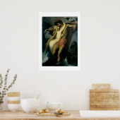 Verbluffend mooie Romantische Victoriaans kunstdru Poster (Keuken)