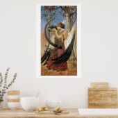 Verbluffend mooie Victoriaans Art Mermaid Print (Keuken)