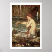Verbluffend mooie Victoriaans Art Mermaid Print (Voorkant)