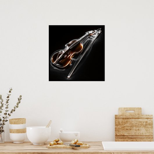 Verbluffend muziekviolet poster (Keuken)