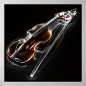 Verbluffend muziekviolet poster (Voorkant)