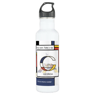 Verbluffend neoplasticisme Kunstmonogram. Brief G Waterfles