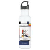 Verbluffend neoplasticisme Kunstmonogram. Brief K Waterfles (Voorkant)