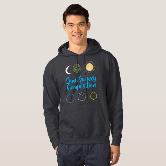 Verbluffend ontwerp van Sun Galaxy-combinatie Hoodie (Voorkant volledig)