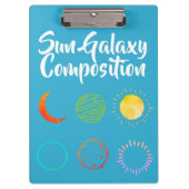 Verbluffend ontwerp van Sun Galaxy-combinatie Klembord (Voorkant)