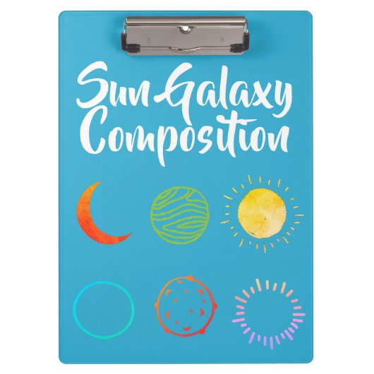 Verbluffend ontwerp van Sun Galaxy-combinatie Klembord (Voorkant)