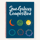Verbluffend ontwerp van Sun Galaxy-combinatie Notitieboek (Voorkant)
