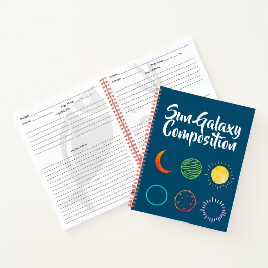 Verbluffend ontwerp van Sun Galaxy-combinatie Notitieboek (Binnen)