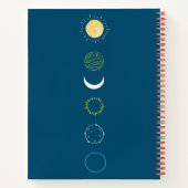 Verbluffend ontwerp van Sun Galaxy-combinatie Notitieboek (Achterkant)