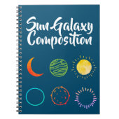 Verbluffend ontwerp van Sun Galaxy-combinatie Notitieboek (Voorkant)