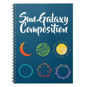 Verbluffend ontwerp van Sun Galaxy-combinatie Notitieboek