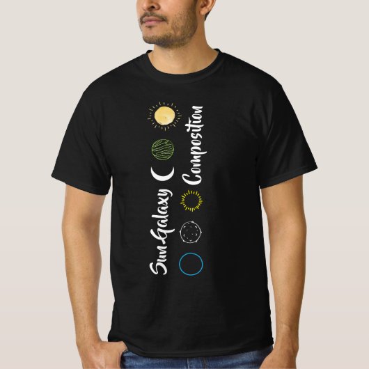 Verbluffend ontwerp van Sun Galaxy-combinatie T-shirt (Voorkant)