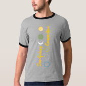 Verbluffend ontwerp van Sun Galaxy-combinatie T-shirt (Voorkant)