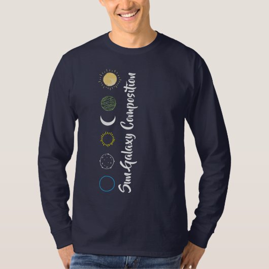 Verbluffend ontwerp van Sun Galaxy-combinatie T-shirt (Voorkant)