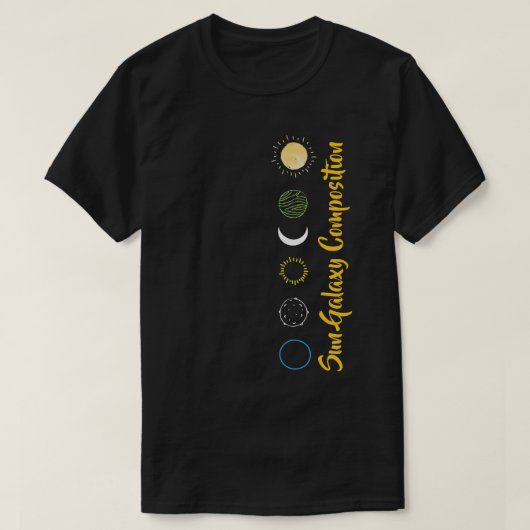Verbluffend ontwerp van Sun Galaxy-combinatie T-shirt (Design voorkant)