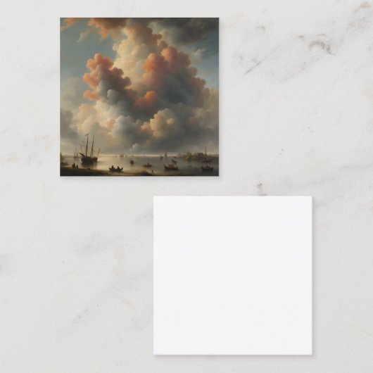 Verbluffend oud nederlands fine art trending meest vierkante visitekaartje (Voorkant / Achterkant)