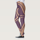 Verbluffend Paarse wervelpatroon Leggings (Links)