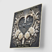 Verbluffend papieren hart voor de liefde vierkante klok (Hoek)