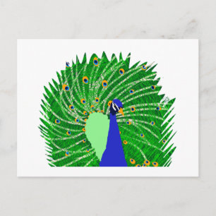 Verbluffend Peacock originele kunst van Sophie in  Briefkaart