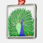 Verbluffend Peacock originele kunst van Sophie in  Metalen Ornament (Links)