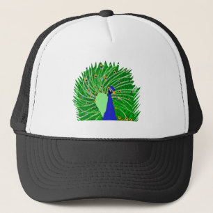 Verbluffend Peacock originele kunst van Sophie in Trucker Pet