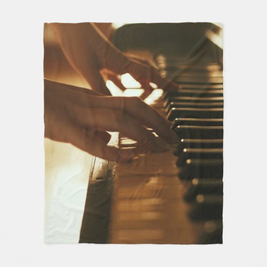 Verbluffend Pianodesign Fleece Deken (Voorkant)