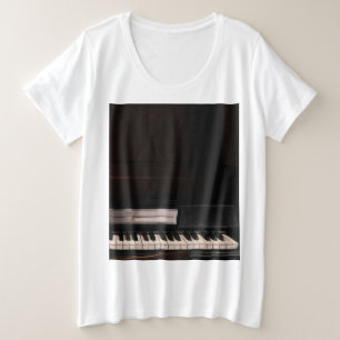 Verbluffend Pianodesign Grote Maat T-shirt