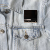 Verbluffend Pianodesign Vierkante Button 5,1 Cm (In situ)