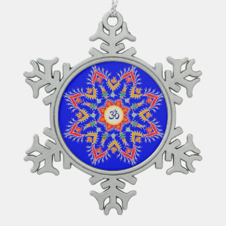 Verbluffend, pinda's-, "Sn'owm'flakes"-siermiddel Tin Sneeuwvlok Ornament