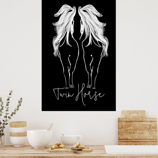 Verbluffend Poster met tweesporenwand (Keuken)