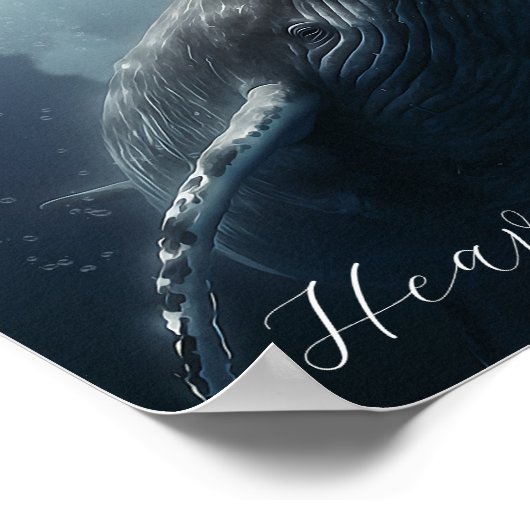 Verbluffend Poster van de Humpback-walvis (Hoek)