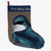 Verbluffend profiel van een rondzwaluw zongvogel grote kerstsok (Voorkant)