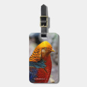 Verbluffend profiel van een roodbruin bagagelabel (Voorkant verticaal)