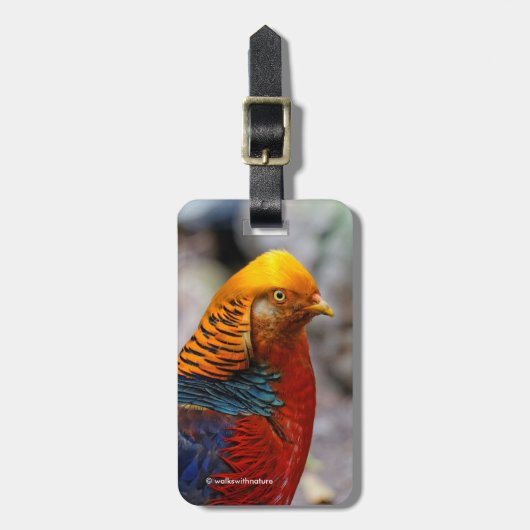 Verbluffend profiel van een roodbruin bagagelabel (Voorkant verticaal)