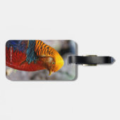 Verbluffend profiel van een roodbruin bagagelabel (Achterkant horizontaal)