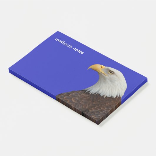 Verbluffend profiel van een volwassen balkadelaar post-it® notes (Schuin)