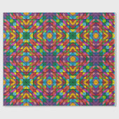 Verbluffend 'Quilt Design Happy Birthday'-cadeau Cadeaupapier (Vlak)