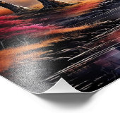 Verbluffend rivierlandschap schilderij foto afdruk (Hoek)