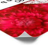 Verbluffend rood huwelijk Dahlia Petals X23 Poster (Hoek)