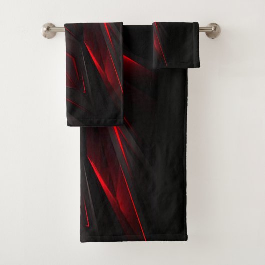 Verbluffend rood tot het Abstract Ontwerp van het Bad Handdoek (Insitu)