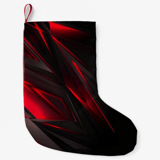 Verbluffend rood tot het Abstract Ontwerp van het  Kleine Kerstsok (Voorkant)